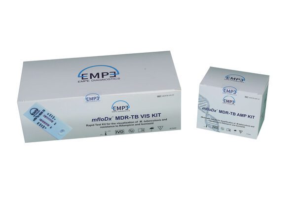EMPE Diagnostics TB test kit box for medical laboratory use